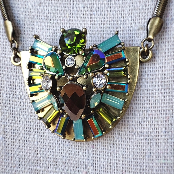 Lia Sophia Outlet Signed Oil Slick Oxidized Brass Necklace NWT - Picture 7 of 12